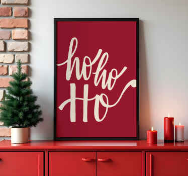 Poster de navidad ho ho ho - TenVinilo