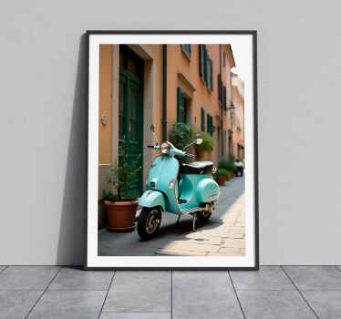 "Vespa" bike photo realistic poster - TenStickers