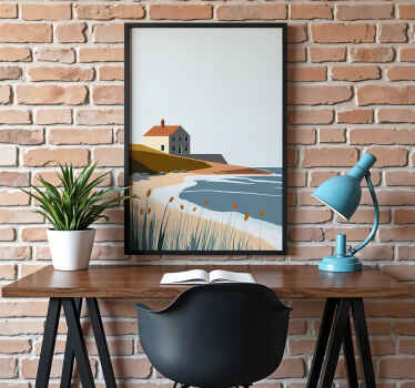 Poster dessin artistique vie tranquille - TenStickers