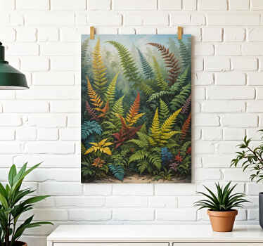 Poster dessin artistique jungle étrange - TenStickers
