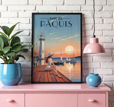 Poster bains des pâquis - TenStickers