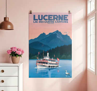 Poster bateau de lucerne - TenStickers