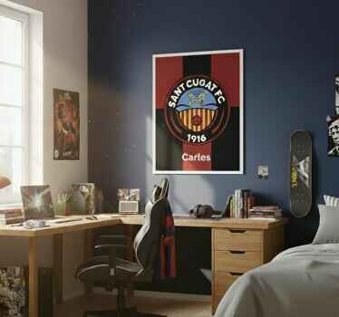 Poster fútbol escudo personalizado sant cugat - TenVinilo