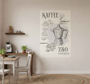 Αφίσα κουζίνας με σχέδιο καφέ - TenStickers