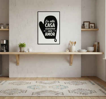 Poster cocina frases de amor en la cocina - TenVinilo