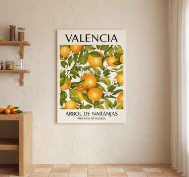 Poster cocina árbol de naranja valencia - TenVinilo