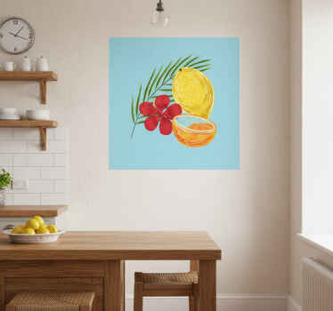 Αφίσα κουζίνας σχέδιο με παστέλ λεμόνια - TenStickers