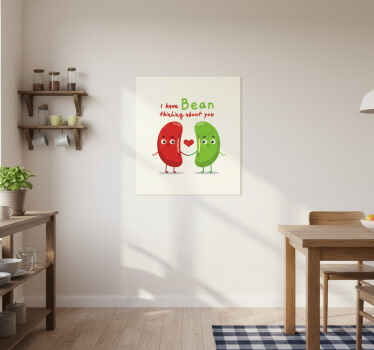 Kitchen poster with a funny quote about beans - TenStickers