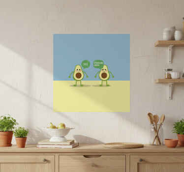 Kitchen poster avocado good fat quote - TenStickers