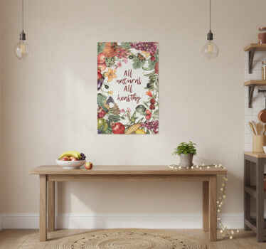 厨房宣传画，天然健康无添加 - TenStickers