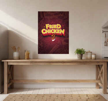 厨房宣传画：涂鸦风格的炸鸡塔可 - TenStickers