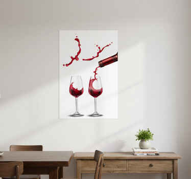 厨房宣传画动态酒水飞溅 - TenStickers