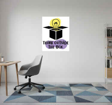 办公室宣传画：跳出思维框架的文字 - TenStickers