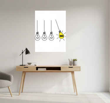 Office poster idea light bulbs - TenStickers