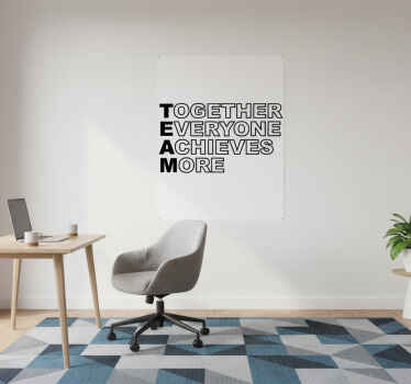 办公室宣传画团队名言 - TenStickers