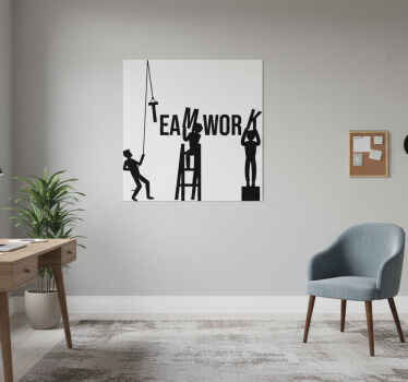 办公室宣传画促进团队合作 - TenStickers