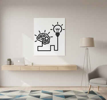 办公室宣传画激发创意灵感灯泡 - TenStickers