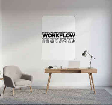 办公室宣传画提升工作流程效率 - TenStickers