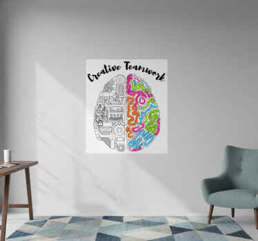 Office poster creative teamwork mindset - TenStickers