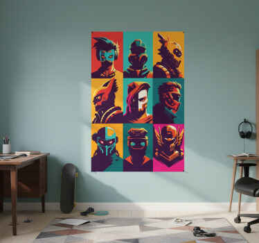 Poster tienerkamer popart iconische figuren - TenStickers