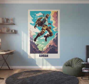 Poster tienerkamer episch karakter met naam - TenStickers