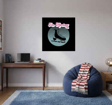 Poster for teenager ice hockey skates - TenStickers