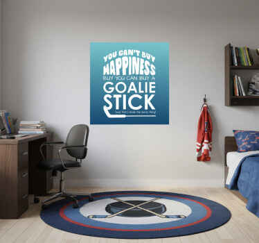 Poster for teenager can't buy happiness ice hockey - TenStickers