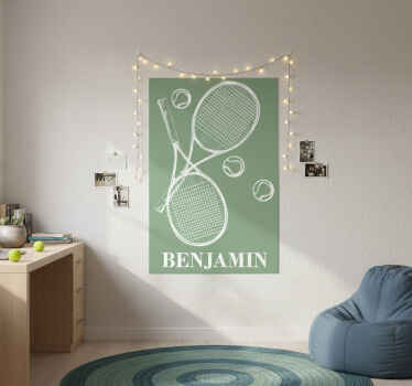 Poster for teenager personalised tennis - TenStickers