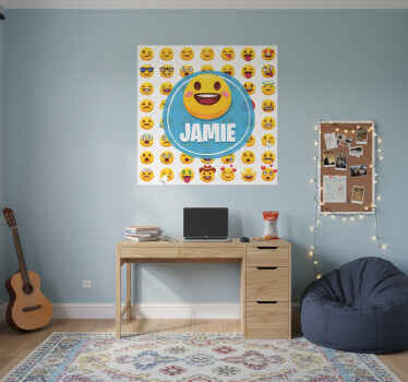 Poster for teenager emojis with name - TenStickers