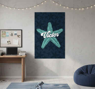Teenager poster of starfish with name - TenStickers