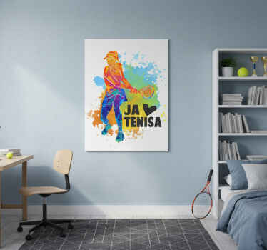 Plakat do pokoju nastolatka kocham tenis - TenStickers