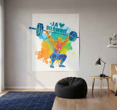 Plakat do pokoju nastolatka kocham siłownię - TenStickers