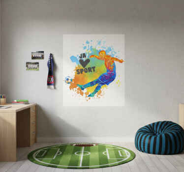 Plakat do pokoju nastolatka kocham piłkę nożną - TenStickers