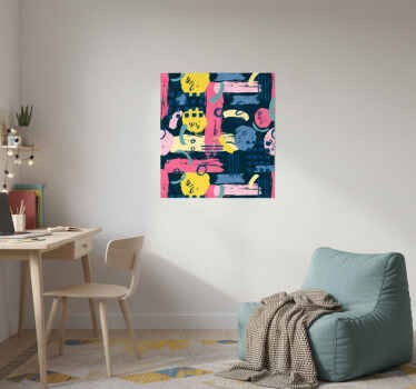 Αφίσα για το σαλόνι σε πολύχρωμο αφηρημένο σχέδιο - TenStickers