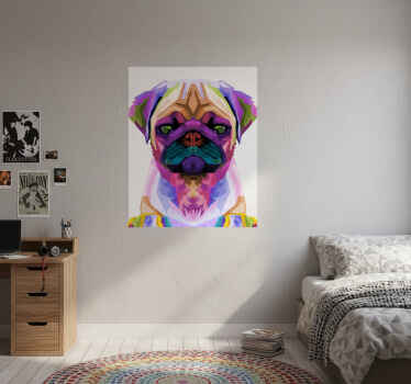 客厅海报展现波普艺术的哈巴狗 - TenStickers