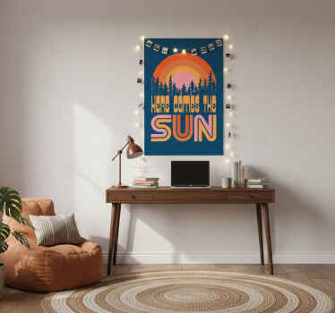 客厅海报复古阳光 - TenStickers