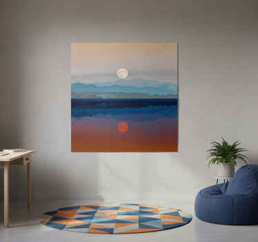 客厅海报宇宙美丽月亮设计 - TenStickers