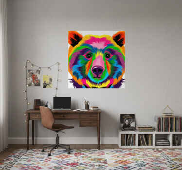 Αφίσα για το σαλόνι Πολύχρωμος Αρκούδος - TenStickers