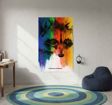 Αφίσα για το σαλόνι Ράινμποου Ρακούνα - TenStickers