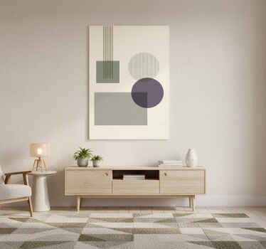 Αφίσα για το σαλόνι με μαλακές γεωμετρικές μορφές - TenStickers