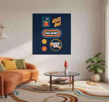 Αφίσα για το σαλόνι διασκέδαση και χαλάρωση 70's - TenStickers