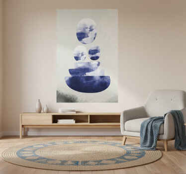 Plakat do salonu w niebieskiej formie - TenStickers