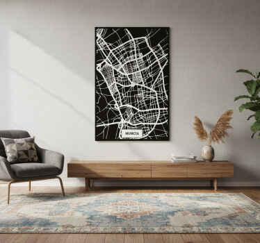 Plakat do salonu mapa topograficzna murcji - TenStickers