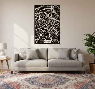 Plakat do salonu mapa topograficzna zaragoza - TenStickers
