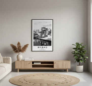 Plakat do salonu z widokiem na bilbao - TenStickers