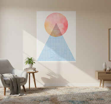 Poster salón triángulo de sol y arte mural - TenVinilo