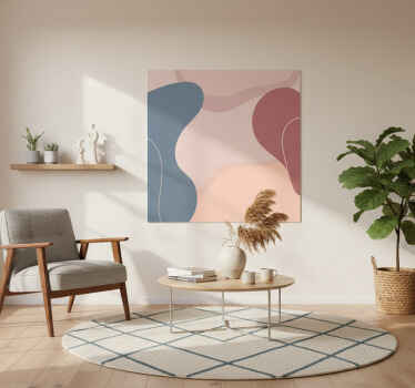 Poster salón colores suaves para decorar paredes - TenVinilo