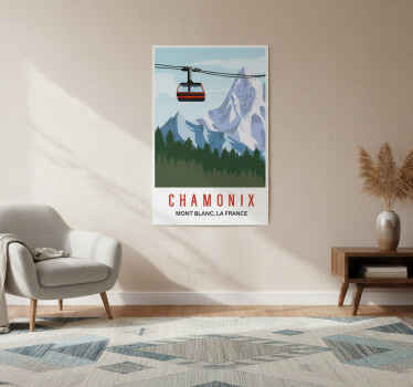 Poster woonkamer chamonix berg - TenStickers