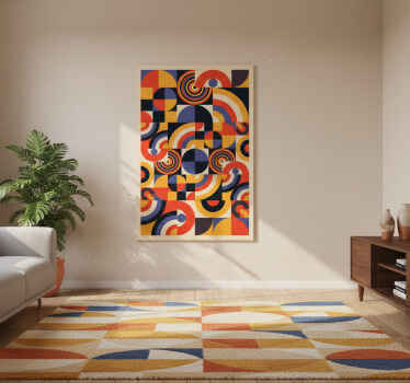 Poster salón círculos coloridos de bauhaus - TenVinilo