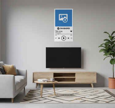 Living room poster custom spotify song print - TenStickers